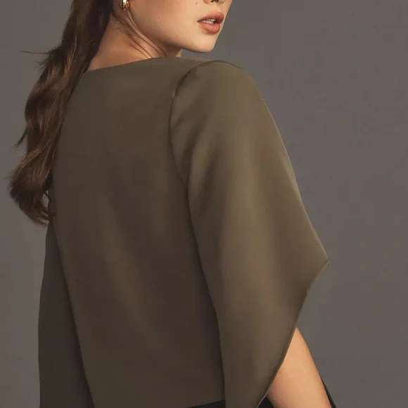 Anthropologie Mare Mare draped v-neck top - Picture 2 of 6